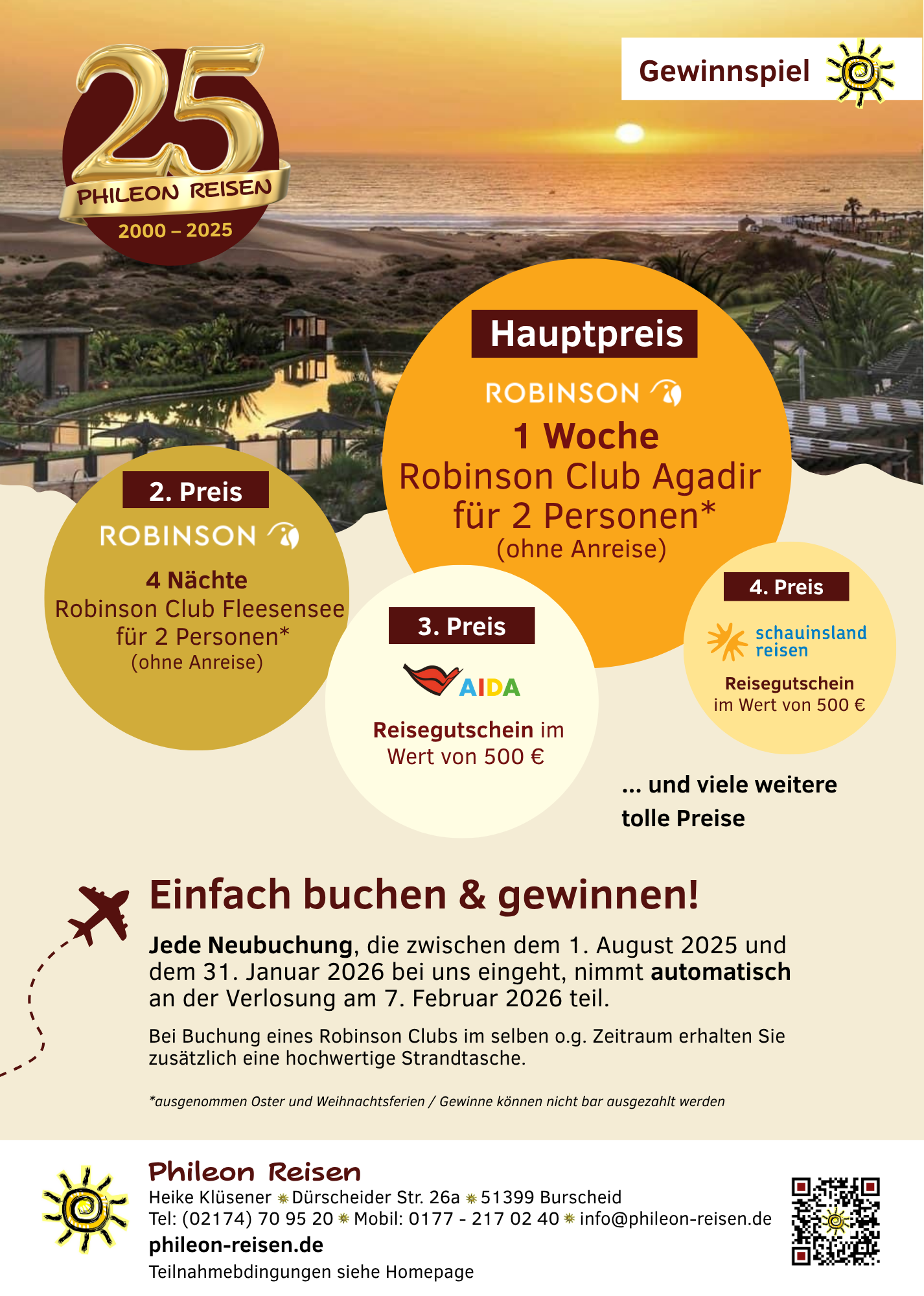 Gewinnspiel mit 4 Preisen